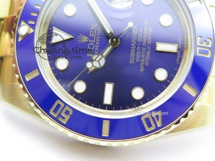 Blue Best ETA2836 BP Submariner Gold Dial Swiss Full Edition 0410